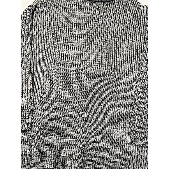 Chunky Knit Turtleneck Sweater By Together! Size L Black & White Wool Blend Cozy - Picture 14 of 15